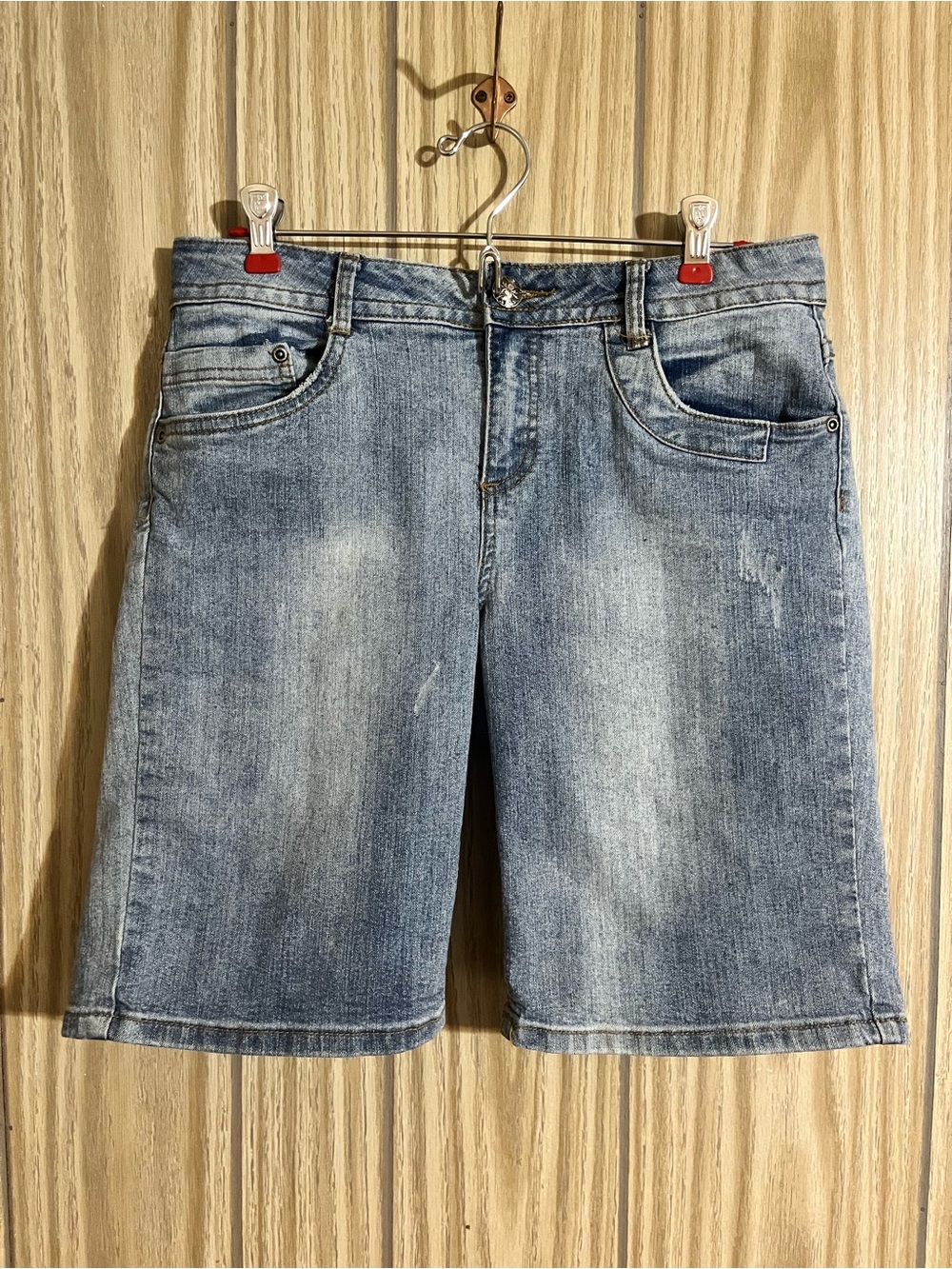 Urban Heritage Light Blue Denim Bermuda Shorts